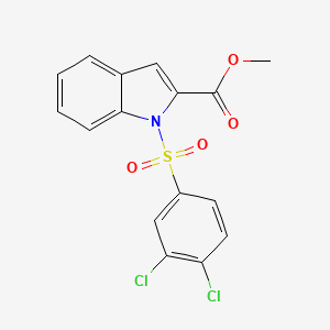 molecular formula C16H11Cl2NO4S B1358023 1-(3,4-Dichloro-benzenesulfonyl)-1H-indole-2-carboxylic acid methyl ester 