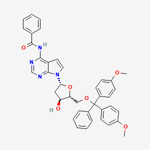 molecular formula C39H36N4O6 B1358029 N-[7-[(2R,4S,5R)-5-[[bis(4-methoxyphenyl)-phenylmethoxy]methyl]-4-hydroxyoxolan-2-yl]pyrrolo[2,3-d]pyrimidin-4-yl]benzamide 