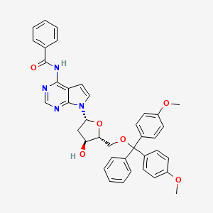 molecular formula C39H36N4O6 B1358029 N6-Benzoyl-5'-O-(dimethoxytrityl)-7-deaza-2'-deoxyadenosine 
