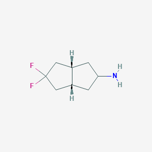 molecular formula C8H13F2N B13580316 rel-(3AR,6aS)-5,5-difluorooctahydropentalen-2-amine 