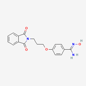 molecular formula C18H17N3O4 B1358035 4-[3-(1,3-Dioxo-1,3-dihydro-2H-isoindol-2-yl)propoxy]-N'-hydroxybenzene-1-carboximidamide CAS No. 145259-45-6