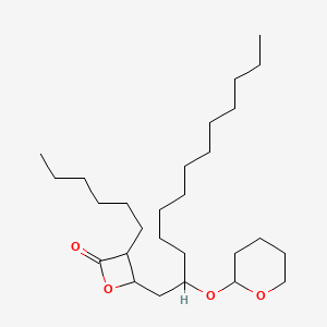 molecular formula C27H50O4 B1358038 2-Oxetanone, 3-hexyl-4-[2-[(tetrahydro-2H-pyran-2-yl)oxy]tridecyl]- CAS No. 104802-31-5