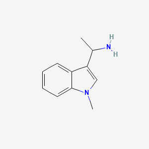 molecular formula C11H14N2 B1358061 1H-Indole-3-methanamine, alpha,1-dimethyl- 