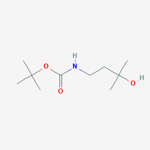 molecular formula C10H21NO3 B13580636 Tert-butyl (3-hydroxy-3-methylbutyl)carbamate 