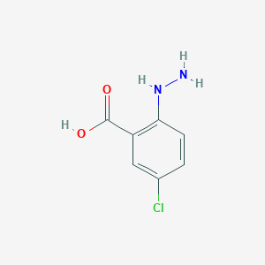 molecular formula C7H7ClN2O2 B1358068 5-Chloro-2-hydrazinylbenzoic acid 
