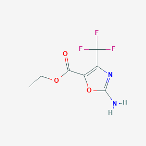 molecular formula C7H7F3N2O3 B1358069 Ethyl 2-amino-4-(trifluoromethyl)oxazole-5-carboxylate CAS No. 135026-17-4