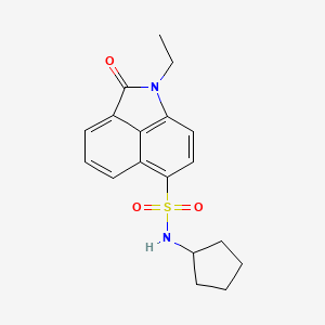 molecular formula C18H20N2O3S B13580890 N-cyclopentyl-1-ethyl-2-oxo-1,2-dihydrobenzo[cd]indole-6-sulfonamide 