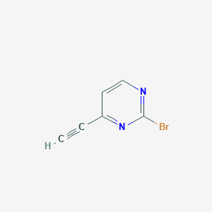 molecular formula C6H3BrN2 B13580913 2-Bromo-4-ethynylpyrimidine CAS No. 1379174-91-0
