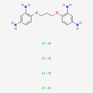 molecular formula C15H21ClN4O2 B1358096 1,3-Bis(2,4-diaminophenoxy)propane tetrahydrochloride CAS No. 74918-21-1