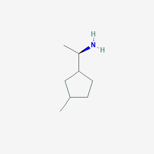 molecular formula C8H17N B13580995 (1r)-1-(3-Methylcyclopentyl)ethan-1-amine 