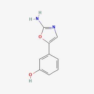 molecular formula C9H8N2O2 B13581023 3-(2-Aminooxazol-5-yl)phenol 