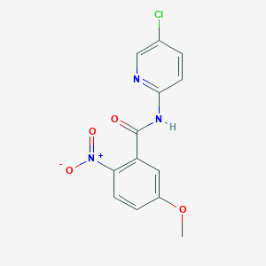 molecular formula C13H10ClN3O4 B1358105 N-(5-Chloropyridin-2-yl)-5-methoxy-2-nitrobenzamide CAS No. 280773-16-2