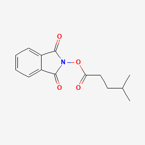 molecular formula C14H15NO4 B13581135 1,3-Dioxoisoindolin-2-yl 4-methylpentanoate 