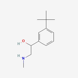 molecular formula C13H21NO B13581199 1-(3-Tert-butylphenyl)-2-(methylamino)ethan-1-ol 