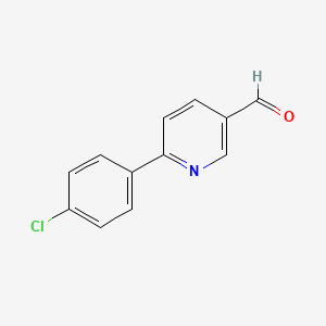 molecular formula C12H8ClNO B1358134 6-(4-Chlorophenyl)-3-pyridinecarbaldehyde CAS No. 834884-63-8