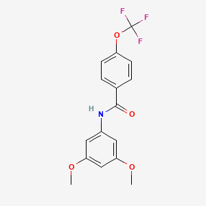 molecular formula C16H14F3NO4 B13581362 N-(3,5-dimethoxyphenyl)-4-(trifluoromethoxy)benzamide 