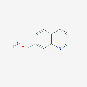 molecular formula C11H11NO B13581371 (1S)-1-(quinolin-7-yl)ethan-1-ol 