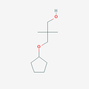 molecular formula C10H20O2 B13581379 3-(Cyclopentyloxy)-2,2-dimethylpropan-1-ol 