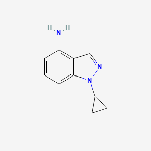 molecular formula C10H11N3 B13581404 1-cyclopropyl-1H-indazol-4-amine 