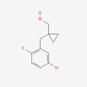 molecular formula C11H12BrFO B13581416 (1-(5-Bromo-2-fluorobenzyl)cyclopropyl)methanol 