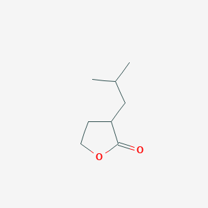 molecular formula C8H14O2 B13581460 3-(2-Methylpropyl)oxolan-2-one CAS No. 13888-02-3