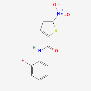 molecular formula C11H7FN2O3S B13581462 N-(2-fluorophenyl)-5-nitrothiophene-2-carboxamide 