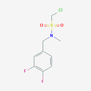 molecular formula C9H10ClF2NO2S B13581477 1-Chloro-n-(3,4-difluorobenzyl)-n-methylmethanesulfonamide 