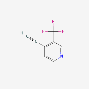 molecular formula C8H4F3N B13581480 4-Ethynyl-3-(trifluoromethyl)pyridine 