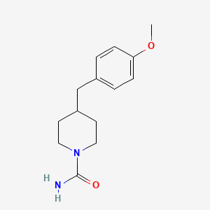 molecular formula C14H20N2O2 B13581498 4-[(4-Methoxyphenyl)methyl]piperidine-1-carboxamide 