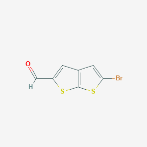 molecular formula C7H3BrOS2 B13581514 5-Bromothieno[2,3-b]thiophene-2-carbaldehyde 