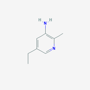 molecular formula C8H12N2 B13581518 5-Ethyl-2-methylpyridin-3-amine 