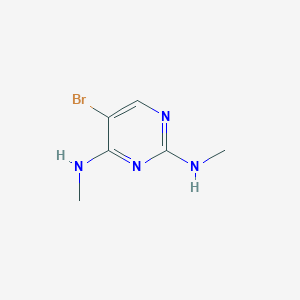 molecular formula C6H9BrN4 B13581523 5-bromo-N2,N4-dimethylpyrimidine-2,4-diamine 