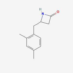 molecular formula C12H15NO B13581575 4-[(2,4-Dimethylphenyl)methyl]azetidin-2-one 