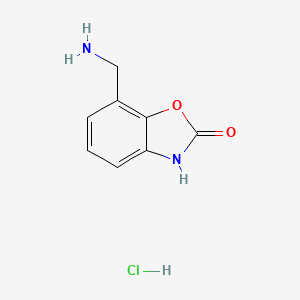 molecular formula C8H9ClN2O2 B13581597 7-(Aminomethyl)-2,3-dihydro-1,3-benzoxazol-2-onehydrochloride 