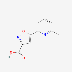 molecular formula C10H8N2O3 B13581601 5-(6-Methyl-2-pyridyl)isoxazole-3-carboxylic Acid 