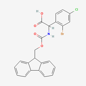 molecular formula C23H17BrClNO4 B13581671 2-(2-bromo-4-chlorophenyl)-2-({[(9H-fluoren-9-yl)methoxy]carbonyl}amino)aceticacid 