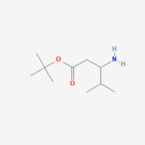 molecular formula C10H21NO2 B13581682 Tert-butyl 3-amino-4-methylpentanoate 