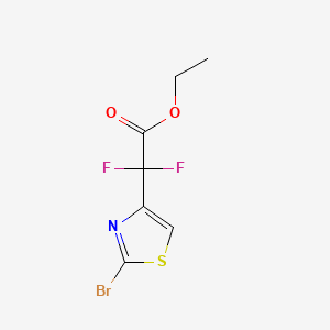 molecular formula C7H6BrF2NO2S B13581684 Ethyl2-(2-bromo-1,3-thiazol-4-yl)-2,2-difluoroacetate 