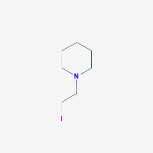molecular formula C7H14IN B13581690 1-(2-Iodoethyl)piperidine 