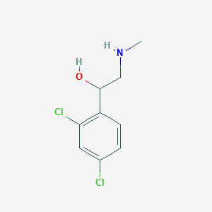 molecular formula C9H11Cl2NO B13581693 1-(2,4-Dichlorophenyl)-2-(methylamino)ethan-1-ol 