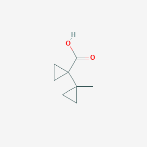 molecular formula C8H12O2 B13581728 1-(1-Methylcyclopropyl)cyclopropane-1-carboxylicacid 