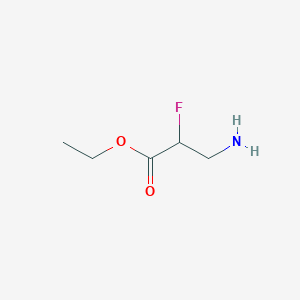 molecular formula C5H10FNO2 B13581759 Ethyl 3-amino-2-fluoropropanoate 