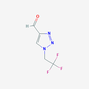 molecular formula C5H4F3N3O B13581771 1-(2,2,2-Trifluoroethyl)-1H-1,2,3-triazole-4-carbaldehyde 