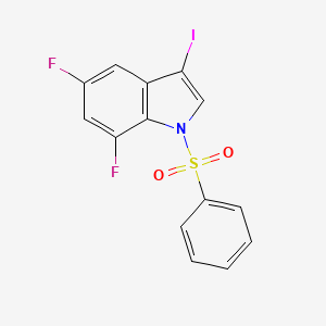5,7-Difluoro-3-iodo-1-(phenylsulfonyl)-1H-indole