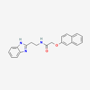 molecular formula C21H19N3O2 B13581789 N-[2-(1H-1,3-benzodiazol-2-yl)ethyl]-2-(naphthalen-2-yloxy)acetamide 