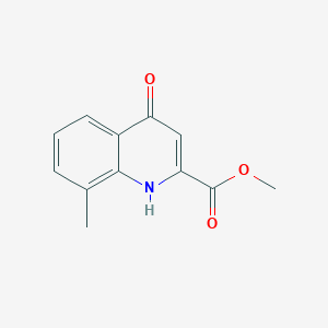 molecular formula C12H11NO3 B1358180 Methyl 4-hydroxy-8-methylquinoline-2-carboxylate CAS No. 849022-03-3