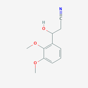 molecular formula C11H13NO3 B13581810 3-(2,3-Dimethoxyphenyl)-3-hydroxypropanenitrile 