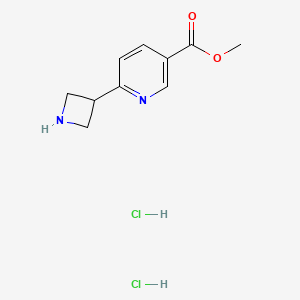 molecular formula C10H14Cl2N2O2 B13581826 Methyl6-(azetidin-3-yl)pyridine-3-carboxylatedihydrochloride 