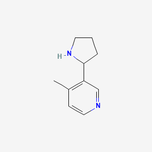 molecular formula C10H14N2 B13581844 4-Methyl-3-(pyrrolidin-2-yl)pyridine 