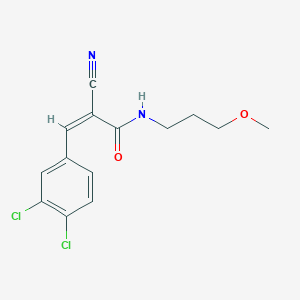 molecular formula C14H14Cl2N2O2 B13581845 (2Z)-2-cyano-3-(3,4-dichlorophenyl)-N-(3-methoxypropyl)prop-2-enamide 